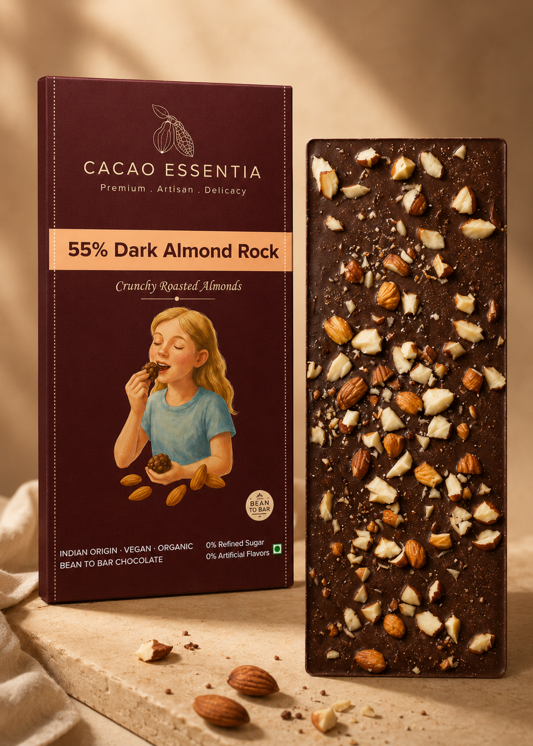 55% Dark Almond Rock
